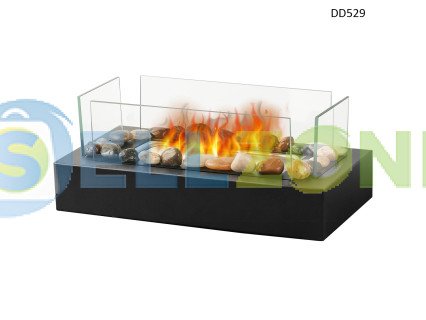 Επιτραπέζιο τζάκι βιοαιθανόλης με διακοσμητικές πέτρες - DD529